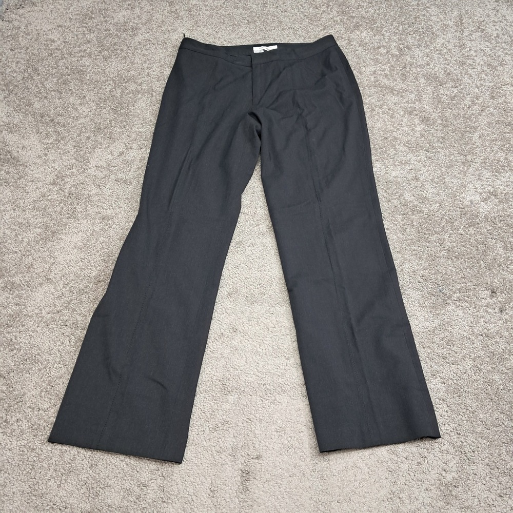 Nine West Womens Charcoal Gray Straight Leg Dress Pants Workwear Size 10
